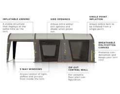 Airforce 1 Air Canvas Series V2 2023 - Charcoal 25 Airforce 1 Air Canvas Series V2 2023 - Charcoal -Trailblazer Camping 25982 5