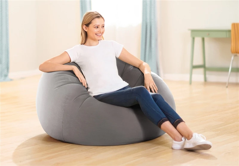 Intex Beanless Bag Chair - Grey 3 Intex Beanless Bag Chair - Grey - Image 3