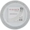 4 Pack Silver Plates 23cm