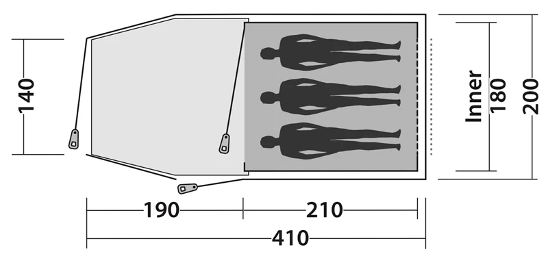 Easy Camp Spirit 300 Tent 2023 - Each 2 Easy Camp Spirit 300 Tent 2023 - Each - Image 2
