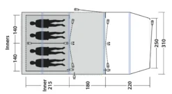 Outwell Parkdale 4PA Air Tent 2023 - Each -Trailblazer Camping 30718 3