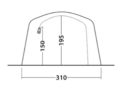 Outwell Parkdale 4PA Air Tent 2023 - Each -Trailblazer Camping 30718 5