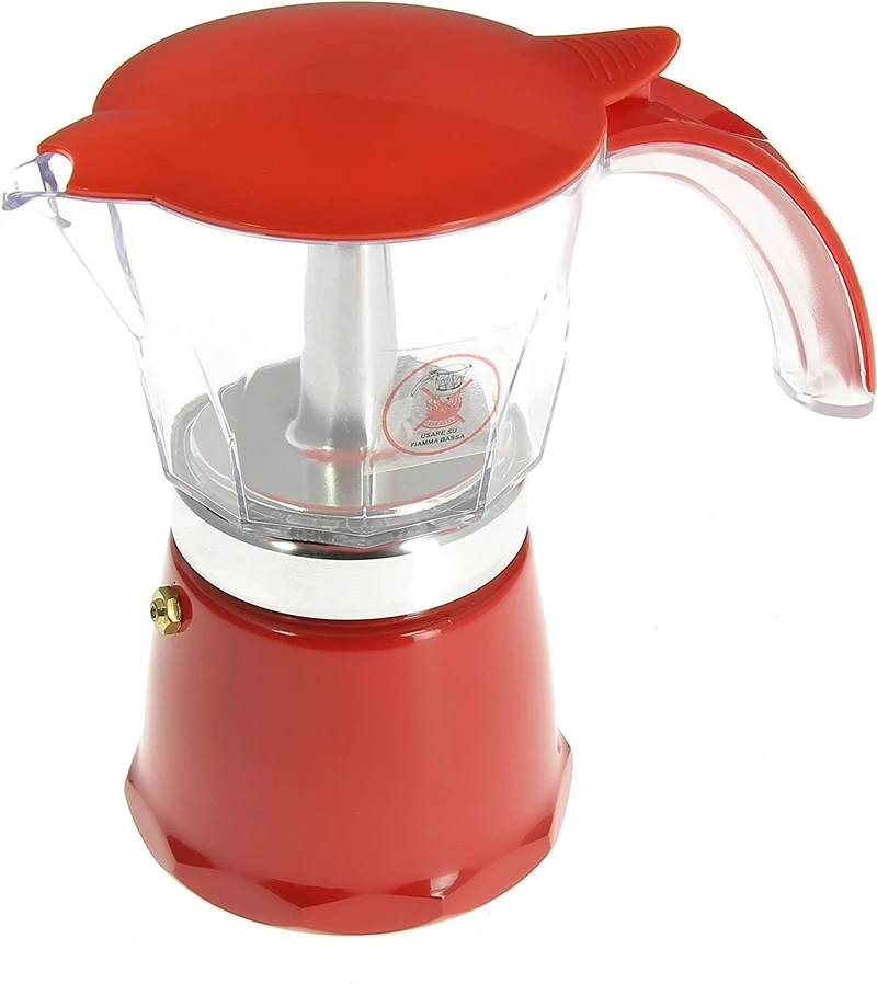 6-Cup Red Moka Coffe Pot 2 6-Cup Red Moka Coffe Pot - Image 2