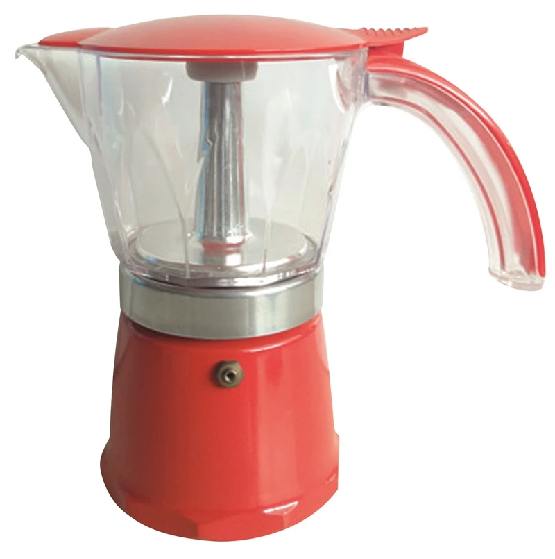 6-Cup Red Moka Coffe Pot 3 6-Cup Red Moka Coffe Pot - Image 3