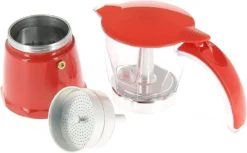 6-Cup Red Moka Coffe Pot