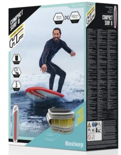 Bestway 8ft Hydro-Force Compact Inflatable Surfboard Set -Trailblazer Camping 31215 13