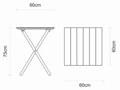Tramontina Bistro Set Natural Wood 13 Tramontina Bistro Set Natural Wood -Trailblazer Camping 31230 4