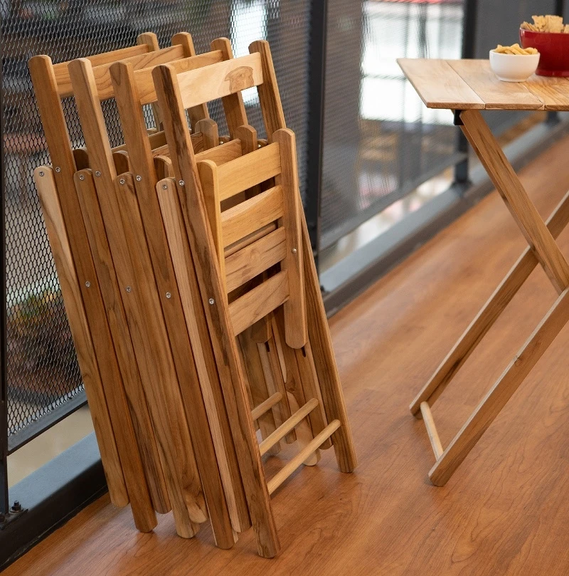 Tramontina Bistro Set 5 Piece Natural Wood 8 Tramontina Bistro Set 5 Piece Natural Wood - Image 8