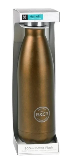 Hamelin 500ml Metallic Gold Bottle Flask