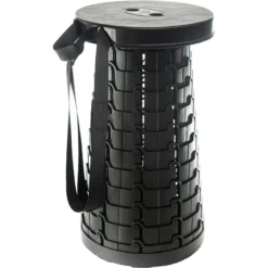 Adjustable Height Telescopic Stool - Colour: Black 15 Adjustable Height Telescopic Stool - Colour: Black -Trailblazer Camping 32132 5