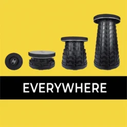 Adjustable Height Telescopic Stool - Colour: Black 17 Adjustable Height Telescopic Stool - Colour: Black -Trailblazer Camping 32132 7