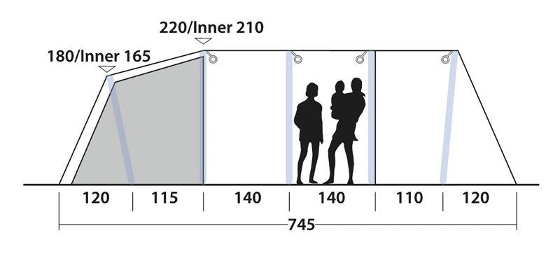 Outwell Queensdale 8PA Air Tent 2023 5 Outwell Queensdale 8PA Air Tent 2023 - Image 5
