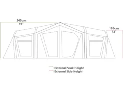 Delta Force Air Canvas Series V2 - Olive/Charcoal -Trailblazer Camping 33453 14