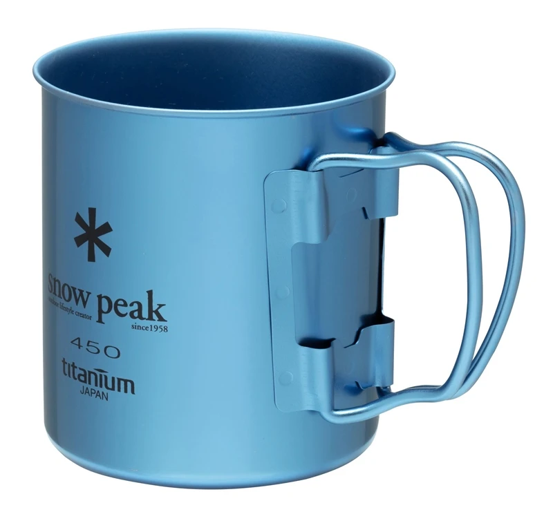 Snow Peak Titanium Single Wall 450 Mug - Blue 14 Snow Peak Titanium Single Wall 450 Mug - Blue - Image 14