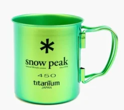 Snow Peak Titanium Single Wall 450 Mug - Blue 18 Snow Peak Titanium Single Wall 450 Mug - Blue -Trailblazer Camping 33539 2