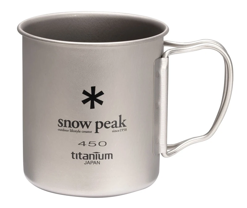 Snow Peak Titanium Single Wall 450 Mug - Blue 1 Snow Peak Titanium Single Wall 450 Mug - Blue