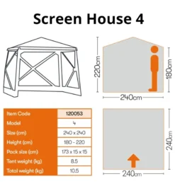 Quest Screen House 4 Shelter -Trailblazer Camping 33842 2