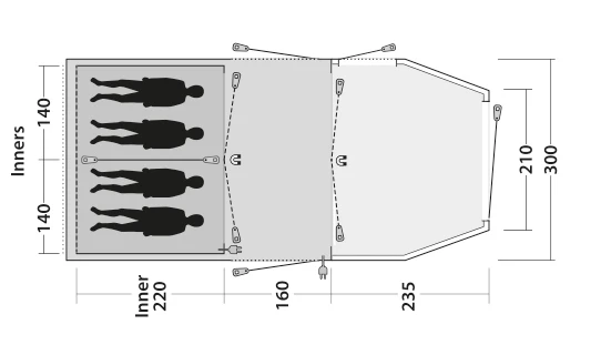 Outwell Yosemite Lake 4TC Tent 2023 3 Outwell Yosemite Lake 4TC Tent 2023 - Image 3