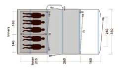 Outwell Sundale 5PA Air Tent 2023 23 Outwell Sundale 5PA Air Tent 2023 -Trailblazer Camping 34147 3