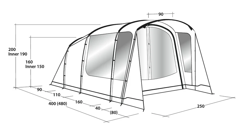 Outwell Ashwood 3 Tent 2023 2 Outwell Ashwood 3 Tent 2023 - Image 2