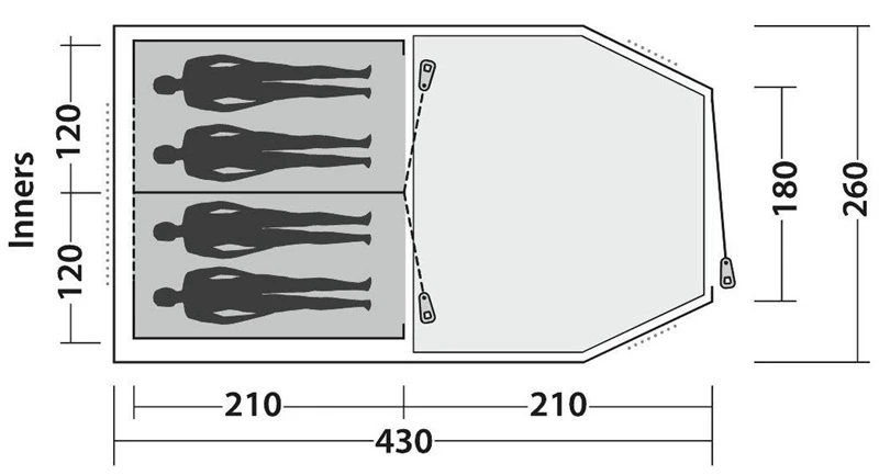 Easy Camp Huntsville 400 Tent 2023 3 Easy Camp Huntsville 400 Tent 2023 - Image 3