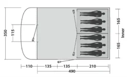 Easy Camp Palmdale 600 Tent 2023 -Trailblazer Camping 34175 2