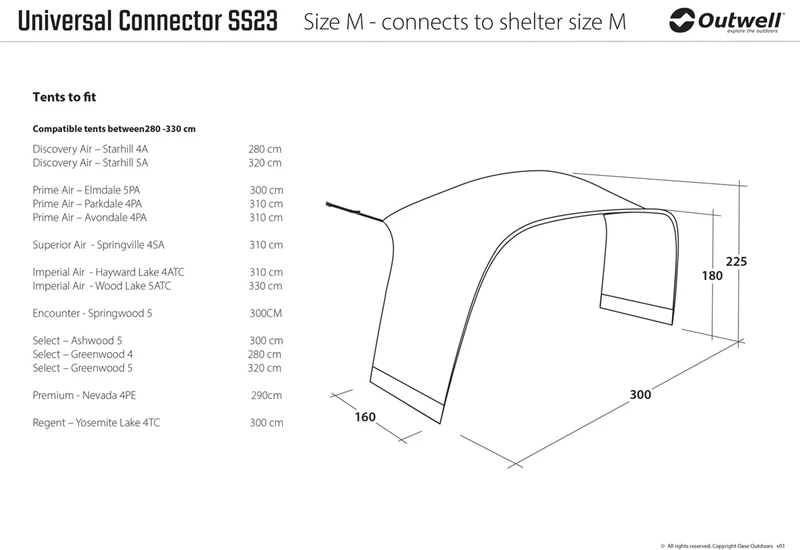 Outwell Lounge Tent Connector - M 2 Outwell Lounge Tent Connector - M - Image 2