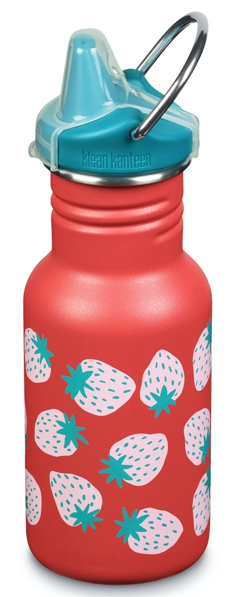 Klean Kanteen Kid Classic Sippy 355ml Coral Strawberries Bottle - Coral Strawberries 1 Klean Kanteen Kid Classic Sippy 355ml Coral Strawberries Bottle - Coral Strawberries