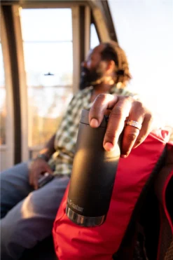 Klean Kanteen Insulated TKWide 12oz (355ml) Black Bottle - With Café Cap 16 Klean Kanteen Insulated TKWide 12oz (355ml) Black Bottle - With Café Cap -Trailblazer Camping 34831 4