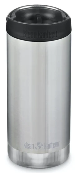 Klean Kanteen Insulated TKWide 12oz (355ml) Brushed Stainless Bottle - With Café Cap