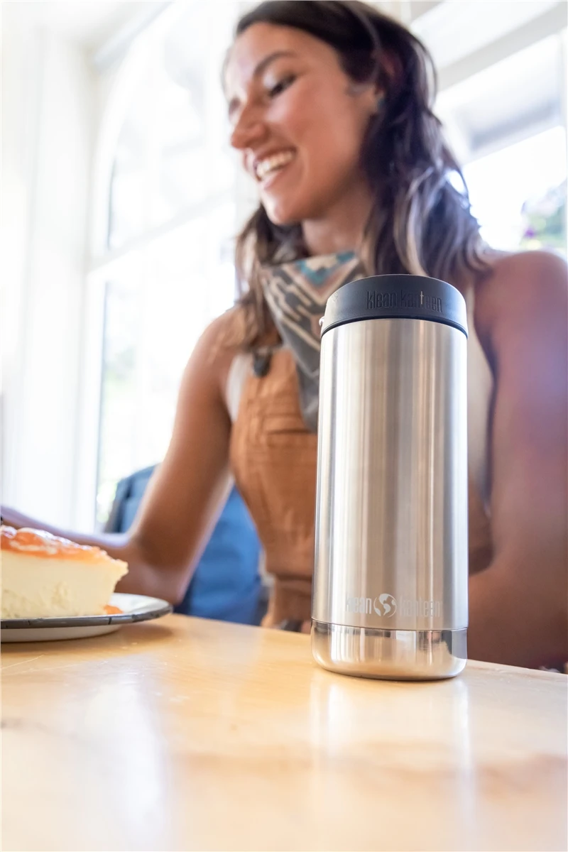 Klean Kanteen Insulated TKWide 12oz (355ml) Brushed Stainless Bottle - With Café Cap 7 Klean Kanteen Insulated TKWide 12oz (355ml) Brushed Stainless Bottle - With Café Cap - Image 7