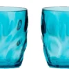 Acrylic Aqua Short Ice Tumblers - Pack Of 2