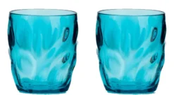 Acrylic Aqua Short Ice Tumblers - Pack Of 2