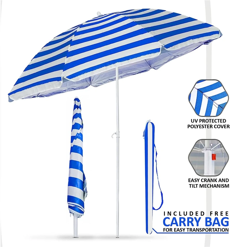 1.7m Tilting Beach Parasol - Each 3 1.7m Tilting Beach Parasol - Each - Image 3